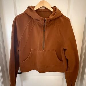 Lululemon like new: Warm Brown Hooded Scuba Sweatshirt.